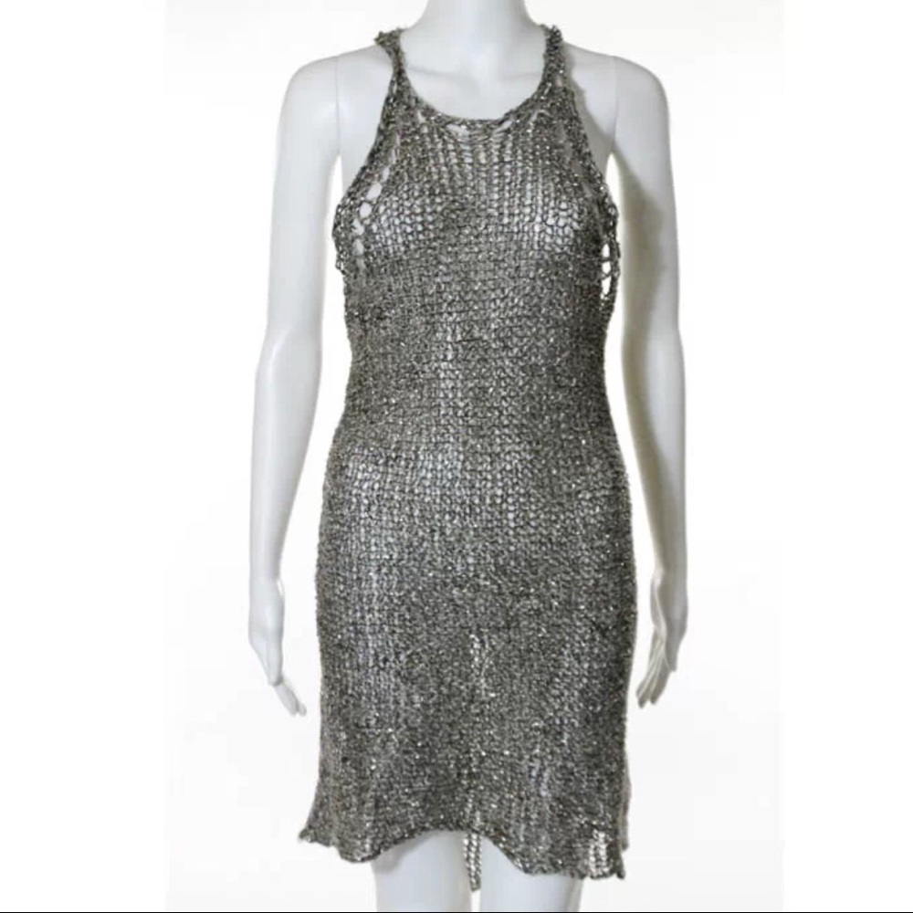 Skaist Taylor Metallic Crochet Chain Mail Dress - Picture 5 of 5